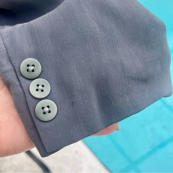 Giorgio Armani Borgonuovo 21 Women’s Y2K Single Breasted Jacket Slate | Size 10 - Picture 8 of 11